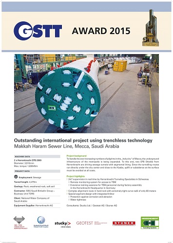 Gstt Project Winner at the “2015 Award of outstanding international project using ...